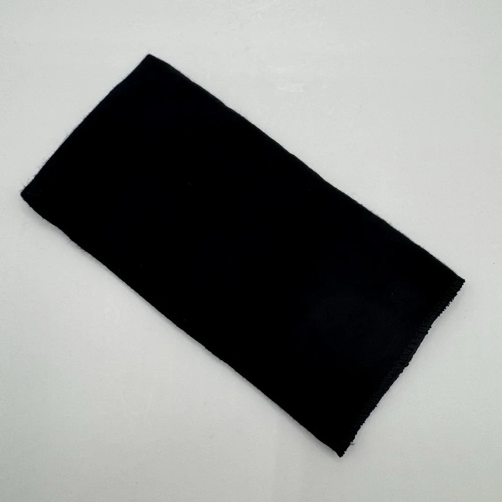 Cartier Jewelry Open Ended Pouch Travel Storage Black 6.25